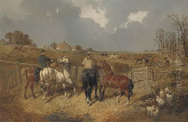 Watching The Hunt Oil Painting by John Frederick Herring Snr