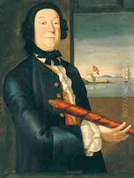 Portrait of John Clarke 1701-64 Oil Painting by John Greenwood