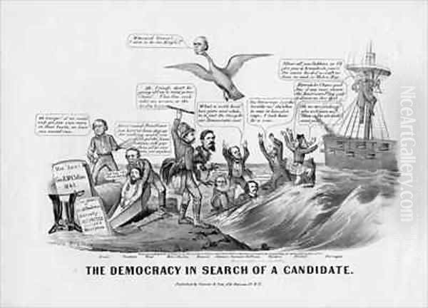 The Democracy in search of a candidate Oil Painting by John Cameron