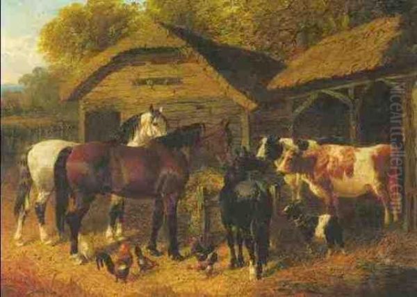 Farmyard Friends Oil Painting by John Frederick Herring Snr