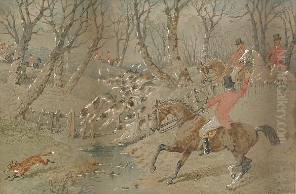 Hunting Scenes Oil Painting by John Frederick Herring Snr