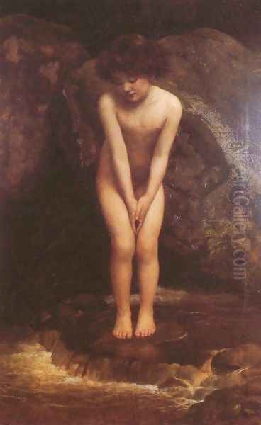 Water Baby Oil Painting by John Maler Collier