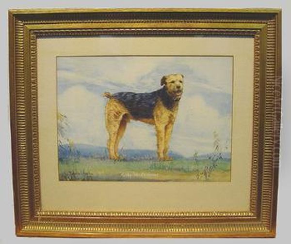 'nicky', The Aristocrat, An Airedale Terrier Oil Painting by John Frederick Herring Snr