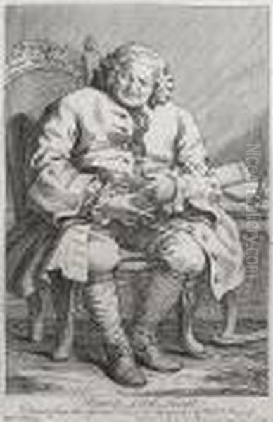 Simon Lord Lovat (paulson 166) Oil Painting by William Hogarth