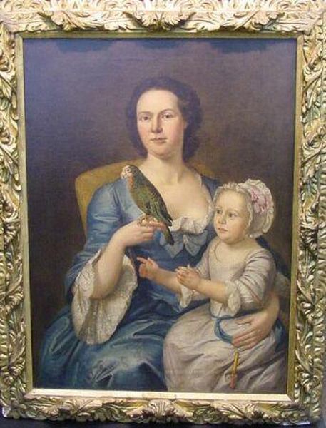 Portrait Of Rebecca Hargreaves And Child Oil Painting by William Hogarth