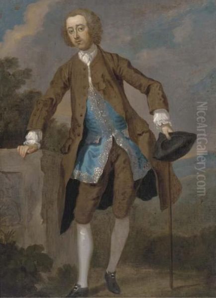 Portrait Of Gustavus Hamilton Oil Painting by William Hogarth