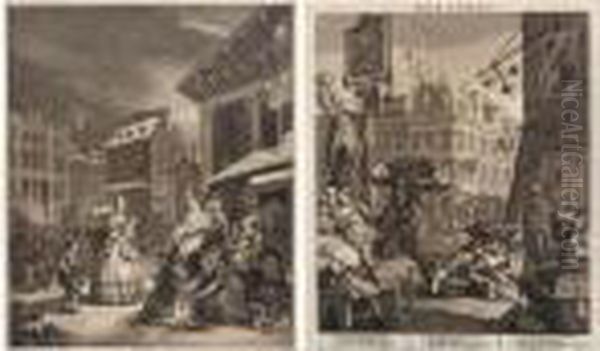 A Fine And Rare Collection Of Engravings And Etchings By And After William Hogarth Oil Painting by William Hogarth