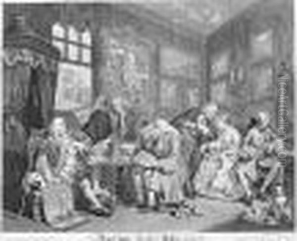 Hogarth's Works Oil Painting by William Hogarth