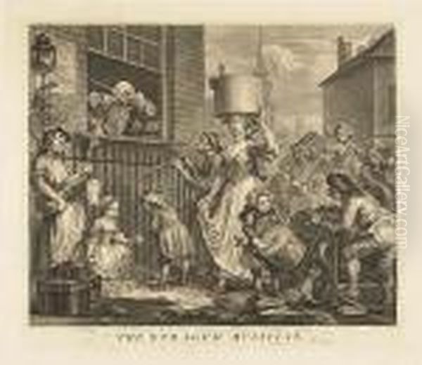 The Engraged Musician<</b> Oil Painting by William Hogarth