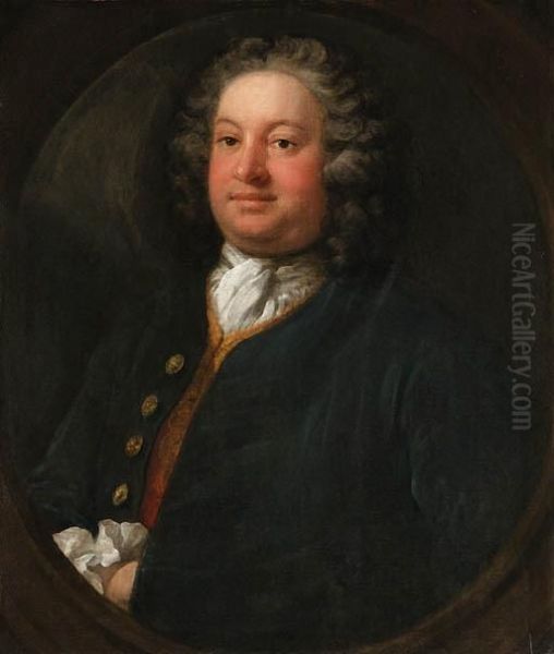 Portrait Of A Gentleman, Possibly Edward Cope Hopton Oil Painting by William Hogarth