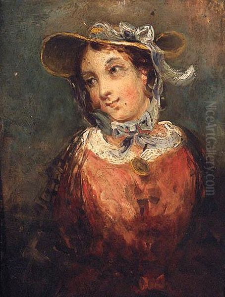 A Young Beauty Oil Painting by William Hogarth