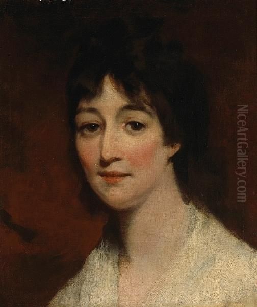 A Portrait Of A Lady, Quarter-length, Thought To Be Lady Cavendish Oil Painting by John Hoppner