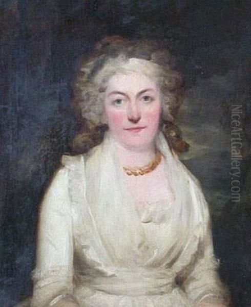 Portrait De Mary Wollstonegraft Godwin Oil Painting by John Hoppner