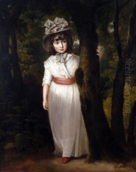 Bo-peep, Portrait Of Harriet Seale Oil Painting by John Hoppner