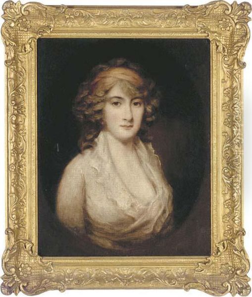 Portrait Of Charlotte Augusta Papendiek Oil Painting by John Hoppner