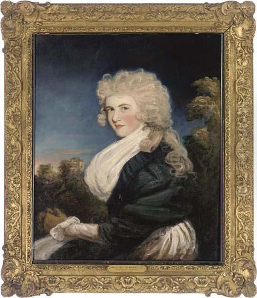 Portrait Of A Lady, Traditionally Identified As Miss Judith Beresford Oil Painting by John Hoppner