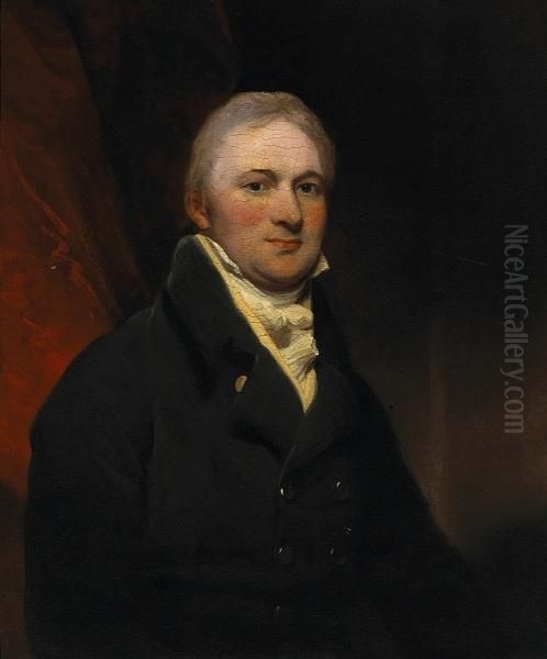 A Portrait Of A Gentleman, Half-length, Thought To Be Robert Kennedy Oil Painting by John Hoppner