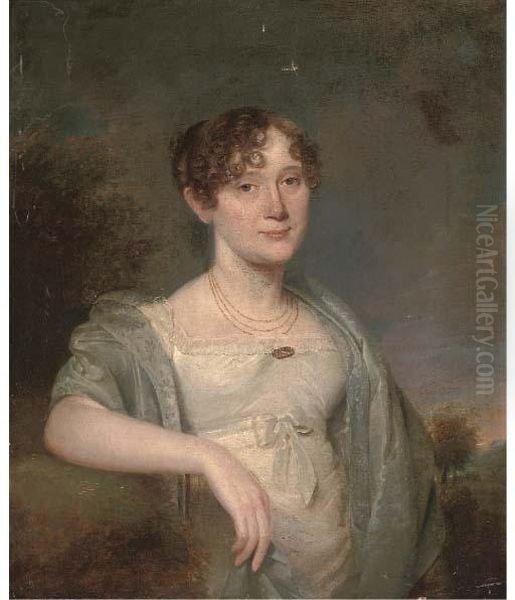 Portrait Of A Lady Oil Painting by John Hoppner