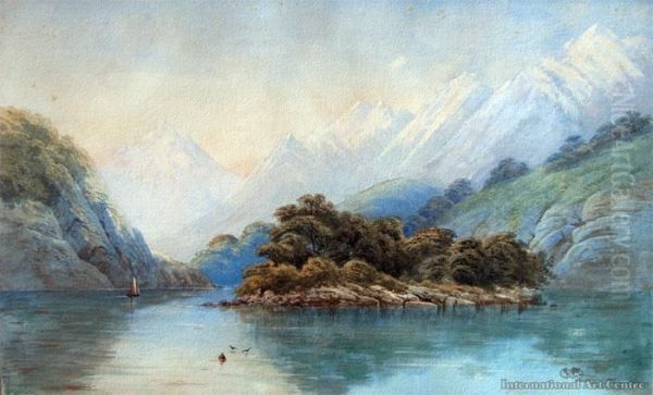 Preservation Inlet, Wc, New Zealand Oil Painting by John Barr Clarke Hoyte