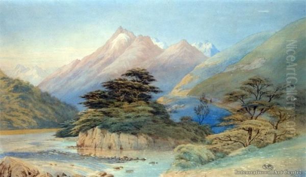 Otira Valley Oil Painting by John Barr Clarke Hoyte