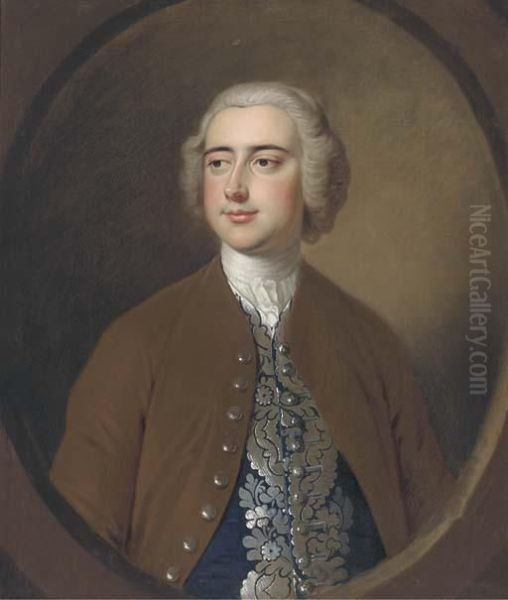 Portrait Of Giles Eyre Of Box Oil Painting by Thomas Hudson