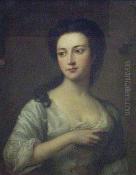 Portrait Of A Lady Oil Painting by Thomas Hudson