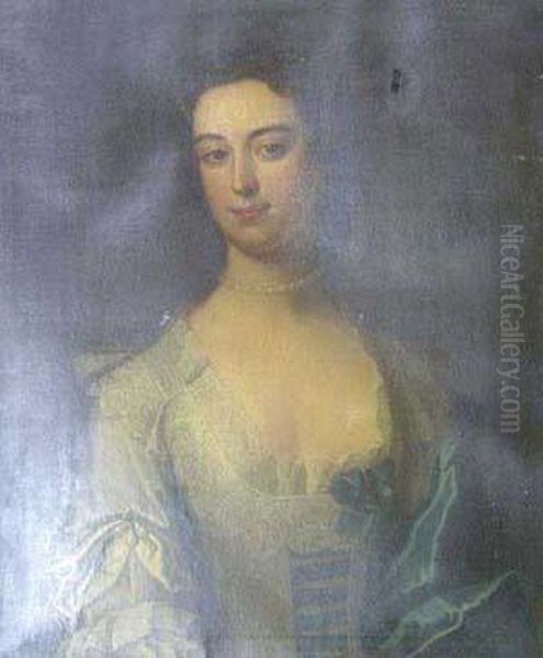 Portrait Of A Lady, Said To Be Miss Scotts Oil Painting by Thomas Hudson