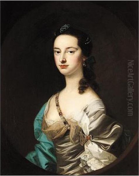 Portrait Of Lady Cockerill, Mother Of Lady Jane Cockerill Oil Painting by Thomas Hudson