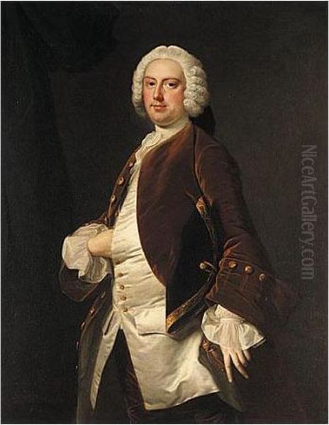 Portrait Of A Gentleman Oil Painting by Thomas Hudson