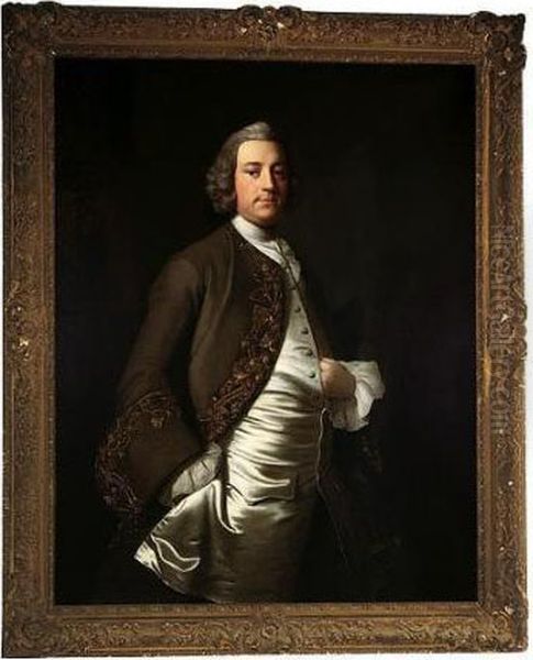 Portrait Of A Gentleman Oil Painting by Thomas Hudson