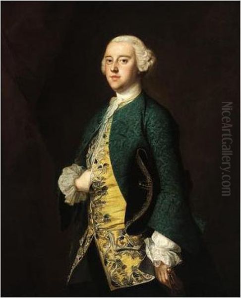 Portrait Of A Gentleman Oil Painting by Thomas Hudson