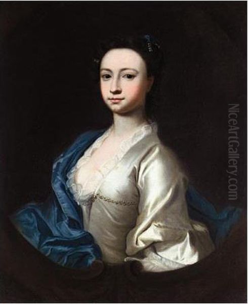 Portrait Of A Lady Oil Painting by Thomas Hudson