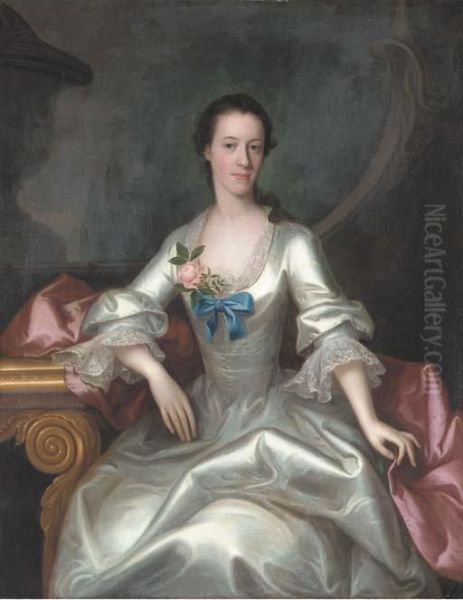 Portrait Of A Lady Oil Painting by Thomas Hudson