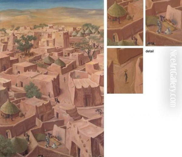 View Of Zinder, Niger Oil Painting by Alexander Evgenievich Yakovlev