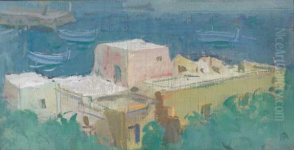 Port De Calvi Oil Painting by Alexander Evgenievich Yakovlev