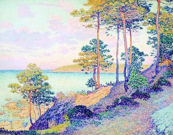 La Pointe St Pierre At St Tropez Oil Painting by Theo van Rysselberghe