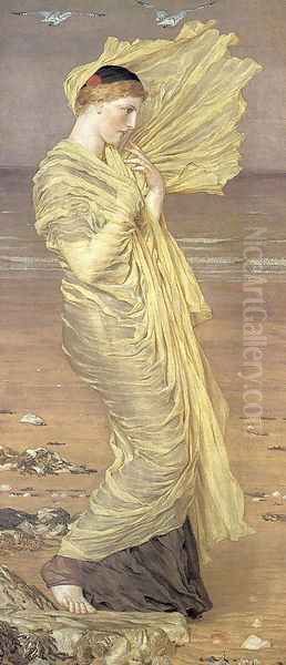 Seagulls Oil Painting by Albert Joseph Moore