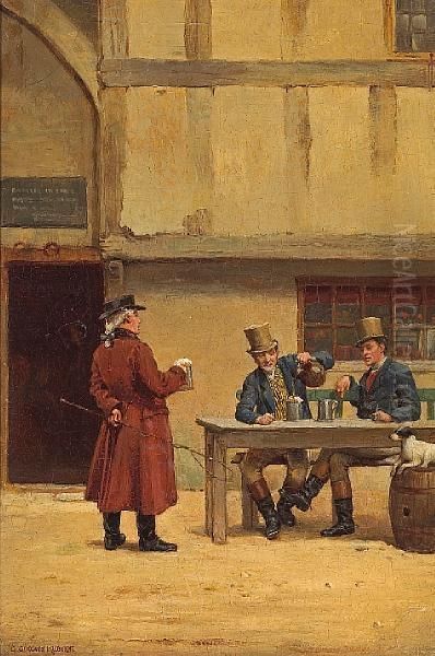 Postboys Halt Oil Painting by George Goodwin Kilburne