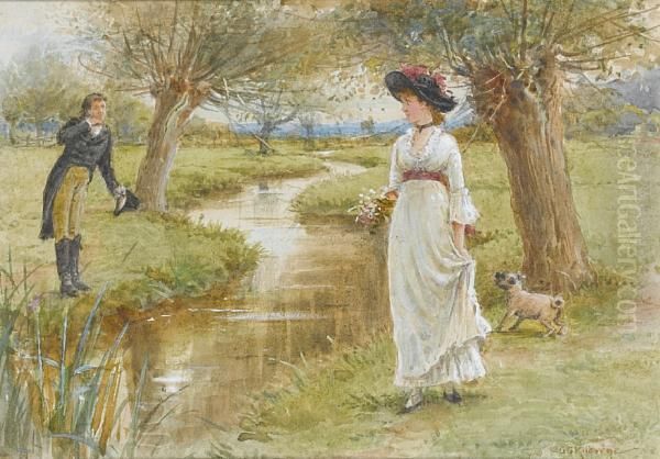 Courtship Oil Painting by George Goodwin Kilburne