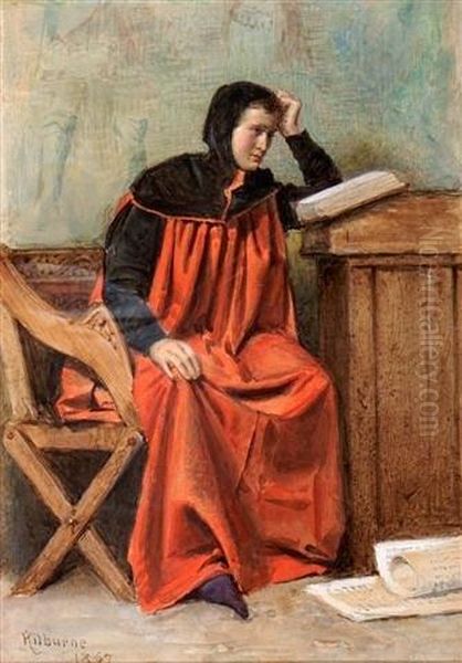 The Pensive Scholar Oil Painting by George Goodwin Kilburne