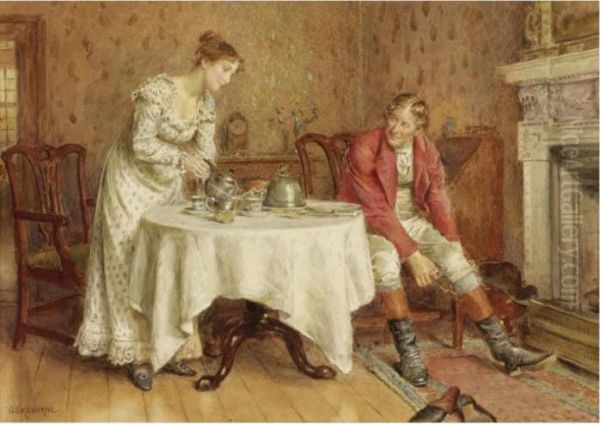 A Hunting Morn Oil Painting by George Goodwin Kilburne