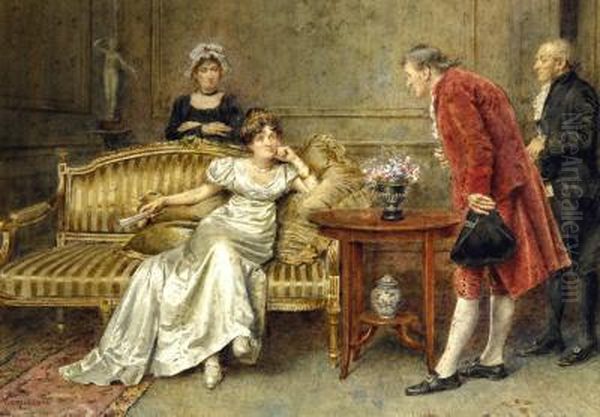 A Deputation Oil Painting by George Goodwin Kilburne