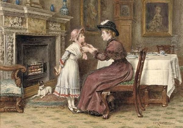 Sunday Morning Oil Painting by George Goodwin Kilburne