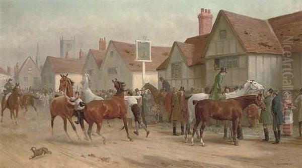 The Horse Fair Oil Painting by George Goodwin Kilburne