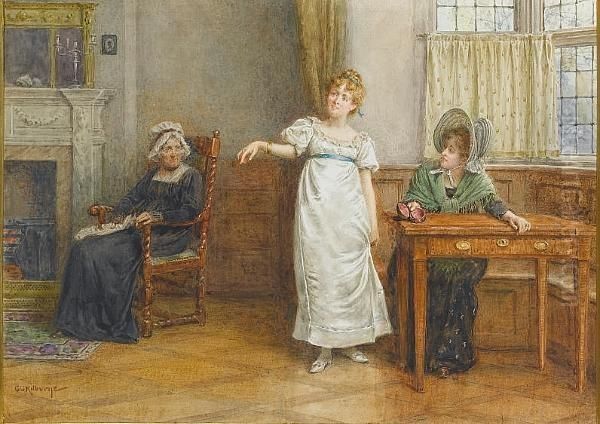 The New Bracelet Oil Painting by George Goodwin Kilburne