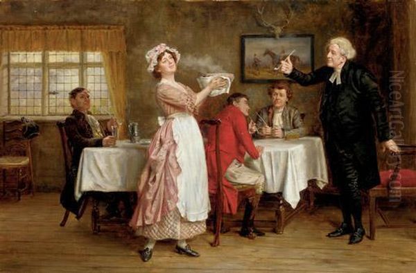 After The Hunt Oil Painting by George Goodwin Kilburne