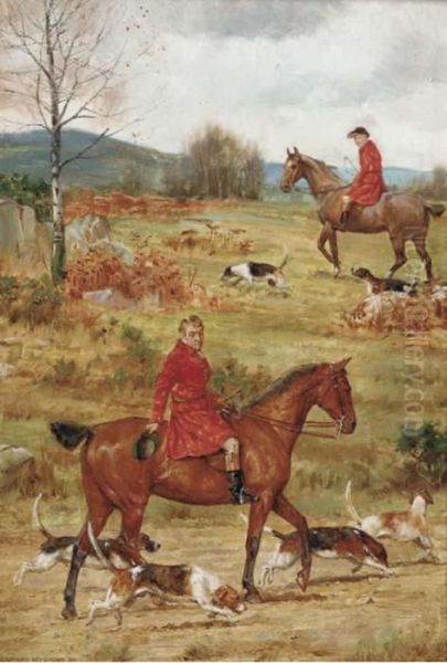 Moving Off Oil Painting by George Goodwin Kilburne