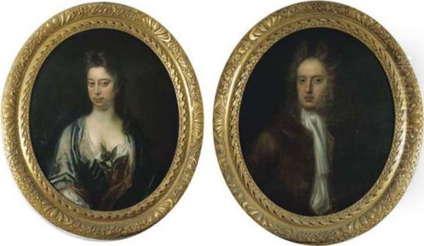 Portrait Of A Lady And Gentleman Oil Painting by Sir Godfrey Kneller