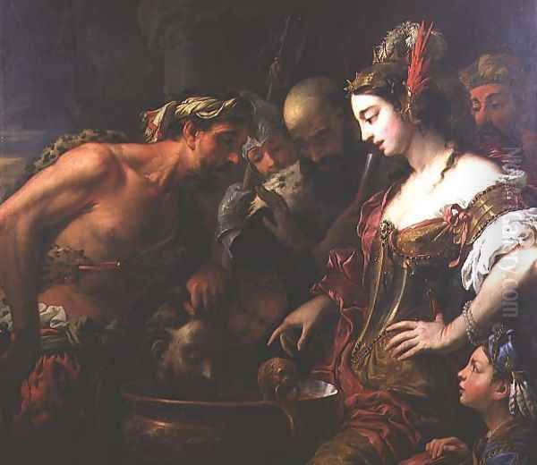 Queen Tomyris with the Head of Cyrus the Great Oil Painting by Antonio Zanchi