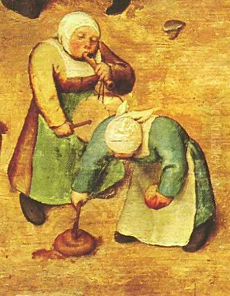 Children's Games (detail 10) 1559-60 Oil Painting by Pieter the Elder Bruegel